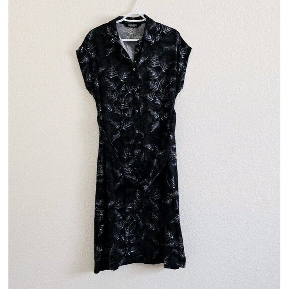 Disturbia Bracken Tie Waist Dress Mystic Dark Floral Button Up Witchy Goth Sz 2 - Picture 2 of 10